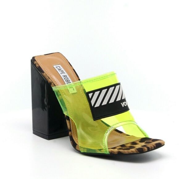Neon Leopard Block Heel Mule - Fashion - Picture 4 of 8